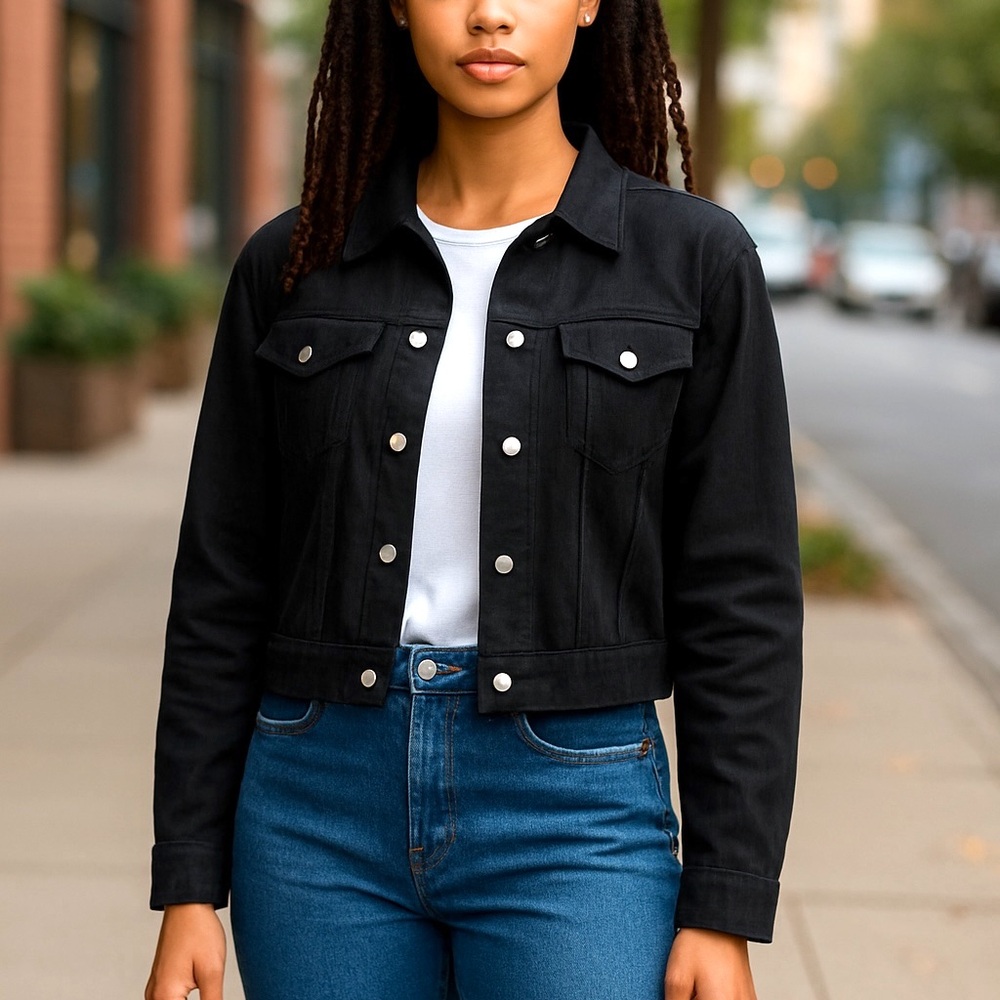 Classic Black Denim Jacket
